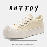 A258-X58100-P110复古大头帆布鞋男小众休闲板鞋增高情侣款帆布鞋，商品下架区，电商A258