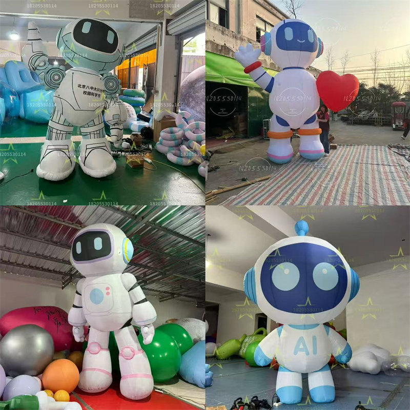 定制机器人充气气模大型AI卡通机器人活动道具宣传模型智能气模