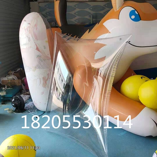 PVC充气方形喷绘抱枕气模长形枕头透明彩色圆柱商场定制枕头枕套