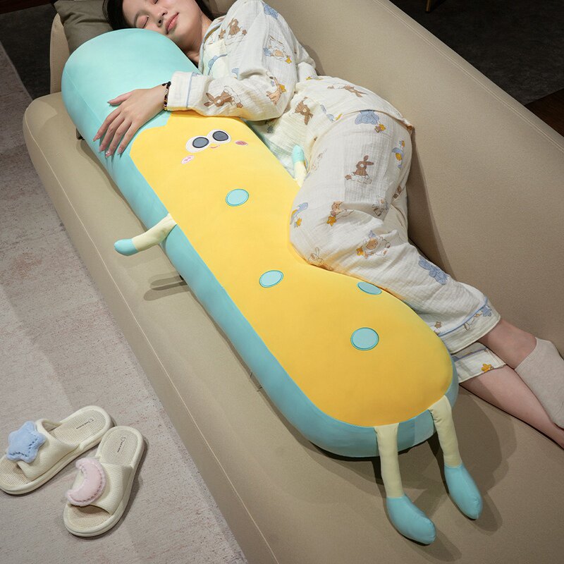 夏季冰丝凉感长条抱枕女生睡觉床上侧睡夹腿专用枕头靠枕床头靠垫