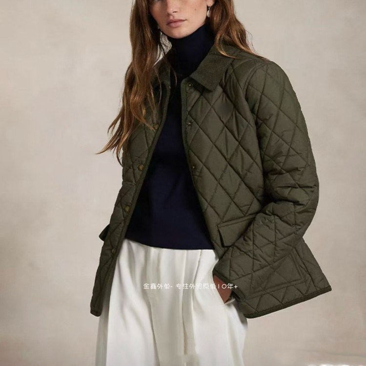 RL秋冬女士老钱风绗缝棉衣