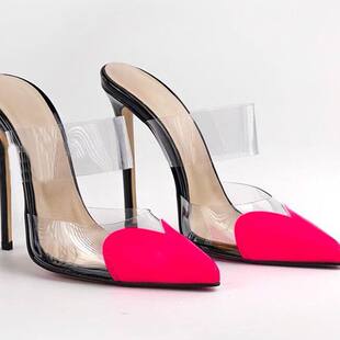 尖头爱心细跟外贸女鞋 单鞋 跨境欧美时装 宴会heels 新款