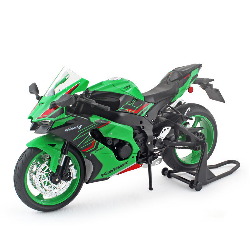 新款 大号1:9川奇ZX-10R合金摩托车声光避震男孩摆件礼物机车模型