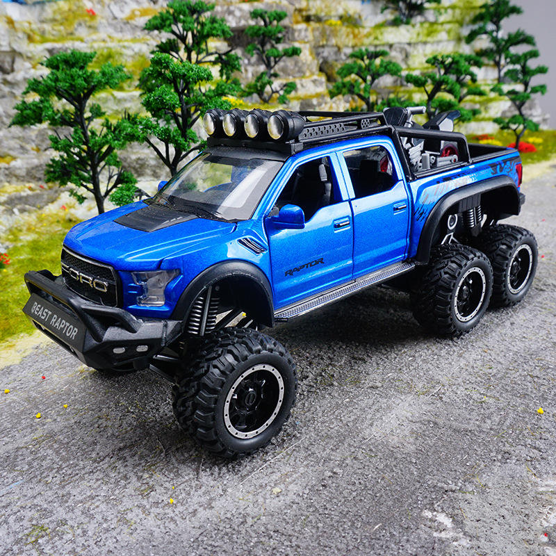 车致1:28辐特猛禽F150声光车儿童玩具仿真合金车模型收藏摆件