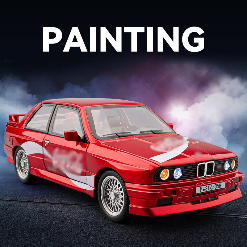 车致1:24 保马M3 E30 汽水版声光车玩具仿真合金汽车模型收藏