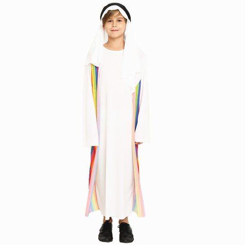 万圣节儿童阿拉丁神灯伯牧羊人彩条服装cos土豪王子服饰沙特袍子