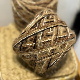 复古美拉德奶咖点金手编羊毛手混线外套发卡衣服包围巾手工毛线团