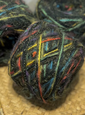 粉彩绿色美拉德手编特色羊毛手混线外套发卡衣服包围巾帽子毛线团