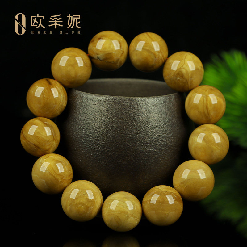 根珀手串【珍藏孤品】天然原石琥珀手链缅甸琥珀佛珠手链男送礼物