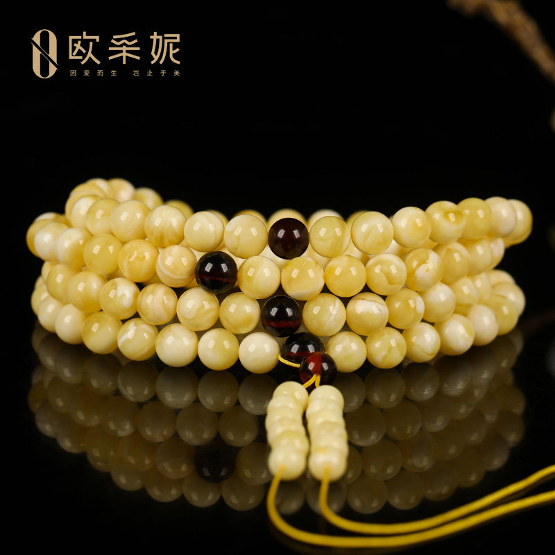 欧采妮天然白花蜜108无优化手串
