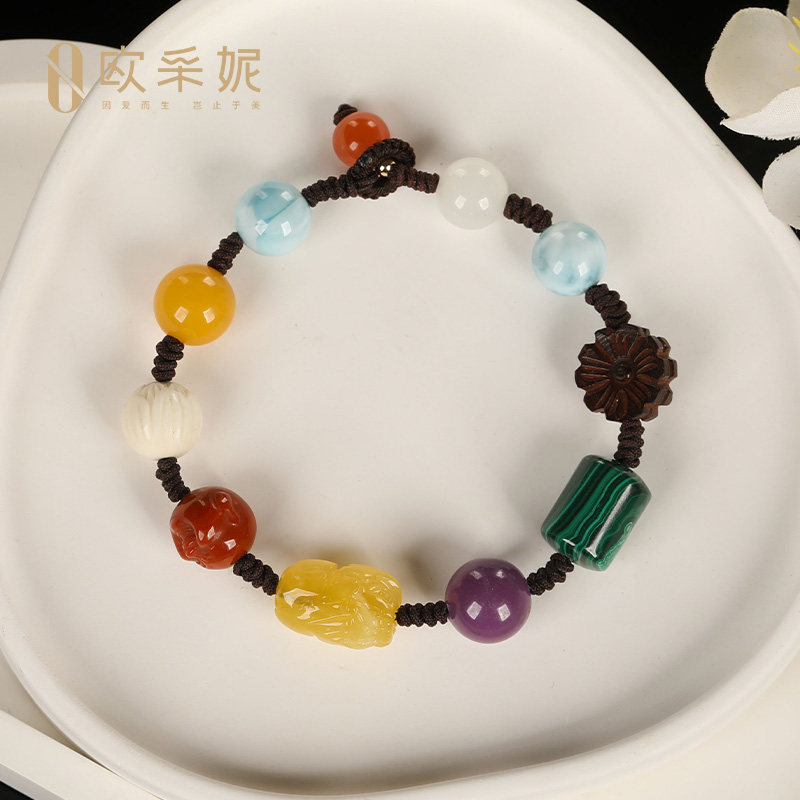 蜜蜡单圈手链欧采妮女款