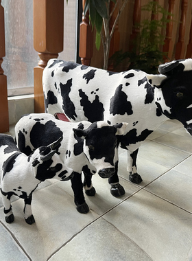 【仿真奶牛】模型装饰动物摆件儿童玩偶玩具超市牧场场景美陈道具
