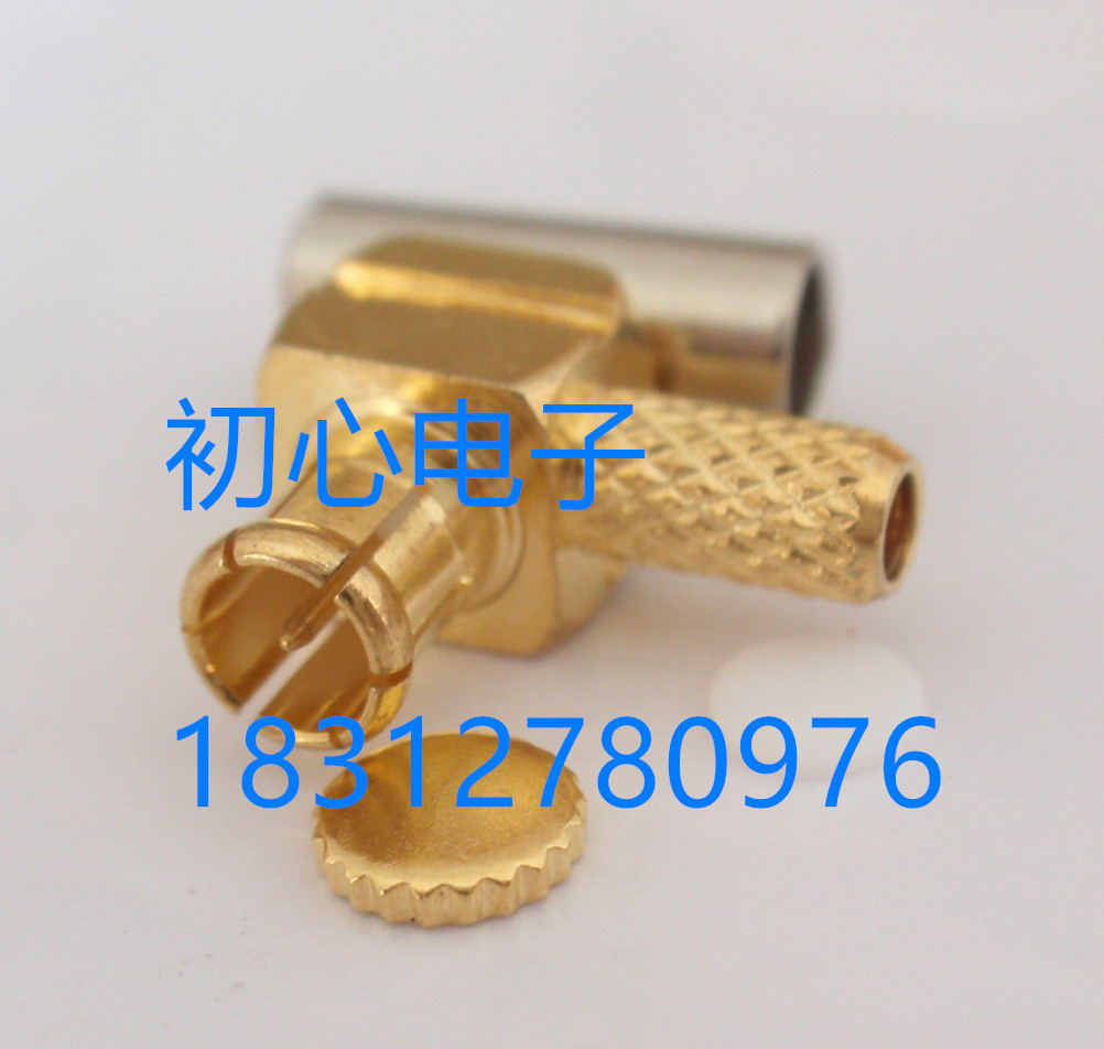 75欧姆MCX-JW-1.5高品质MCX公弯头馈线接头适配RG179 RG174同轴线