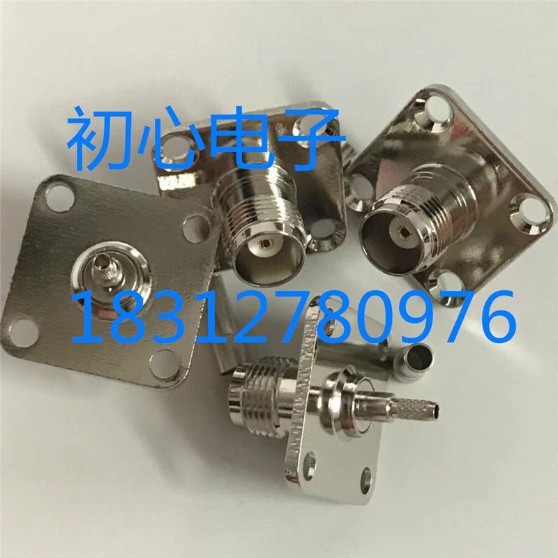 全铜TNC-KF-1.5 TNC母头大法兰盘25*25射频连接器接RG316 RG174线
