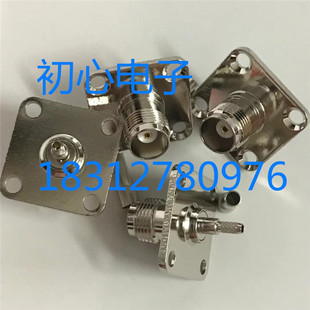 全铜TNC-KF-1.5 TNC母头大法兰盘25*25射频连接器接RG316 RG174线