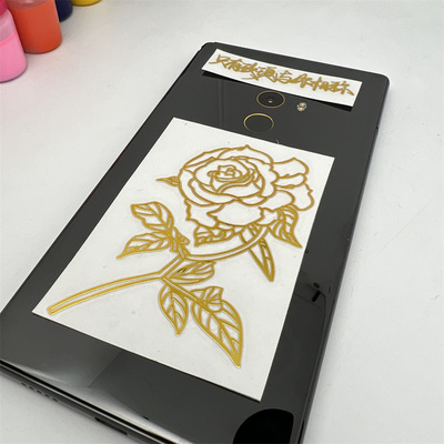我只喜欢你的人设 玫瑰花手机金属贴稚楚DIY装饰贴纸手账咕卡便签