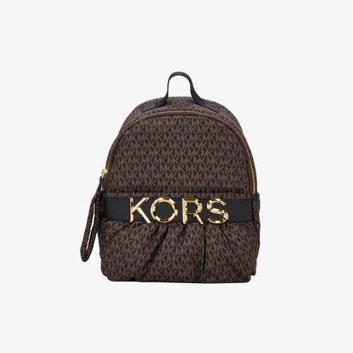 MICHAEL KORS 迈克·科尔斯 MK 女士LEONIE系列深棕色老花双肩包