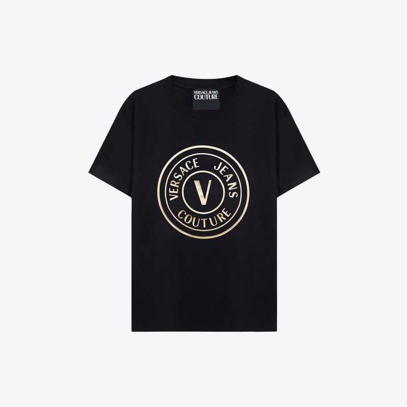 VERSACE JEANS 范思哲 23年新款 男士经典徽标LOGO圆领短袖T恤