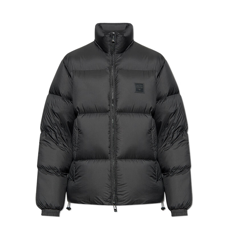 EMPORIO ARMANI 阿玛尼男士黑色立领拉链夹克羽绒服6D1BF6 1NQTZ