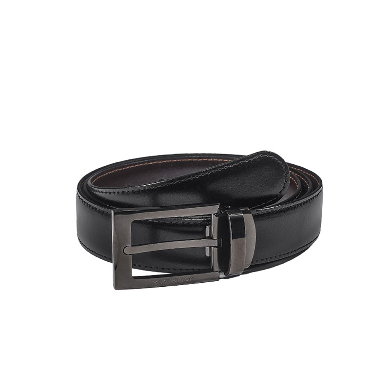 Montblanc/Íò±¦Áúǹɫ·½¿ÛͷţƤÑü´øÄÐÊ¿ÉÌÎñÑü´øºÚ×ØË«Ãæ