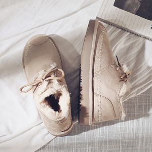 港风街拍加绒棉鞋