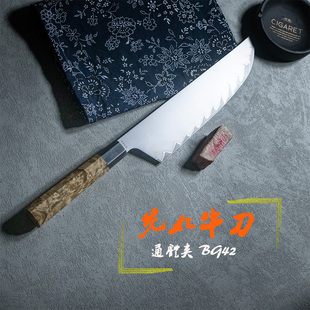 百浓国产定向粉末BG42高保持性粉末钢先丸牛刀主厨刀菜刀日式厨刀