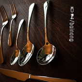 百浓不锈钢做旧复古餐具西餐刀镜光酒店级抛光调羹饭叉水果叉汤勺