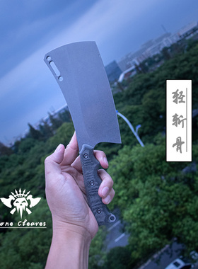 百浓TOPS复刻斩骨刀国产14C28N低氮钢菜刀家用斩骨刀低强度户外刀