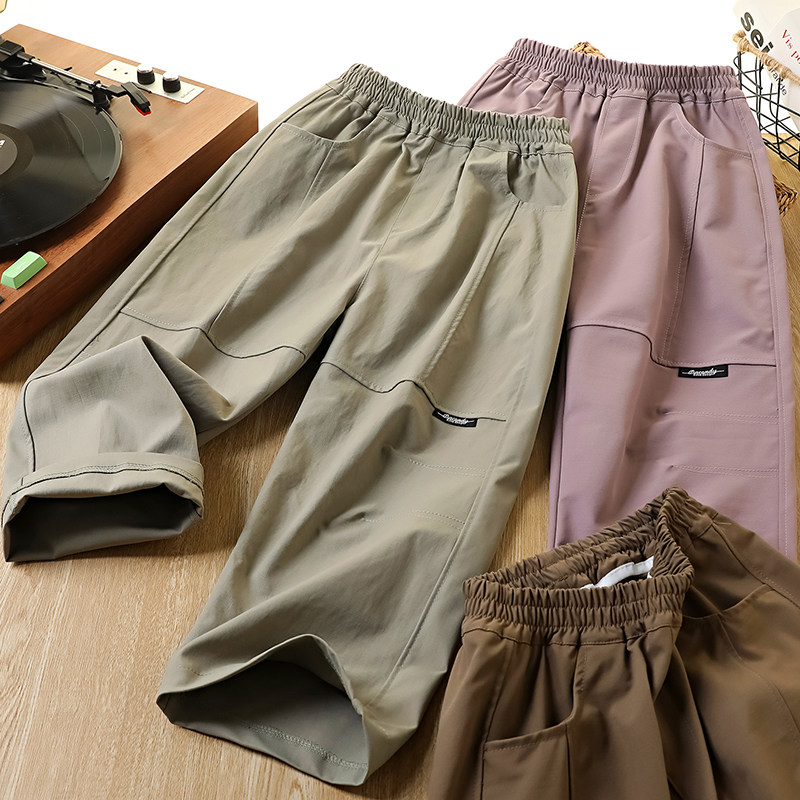 男童裤子春秋2026新款直筒裤儿童运动百搭长裤中大童帅气冲锋裤潮