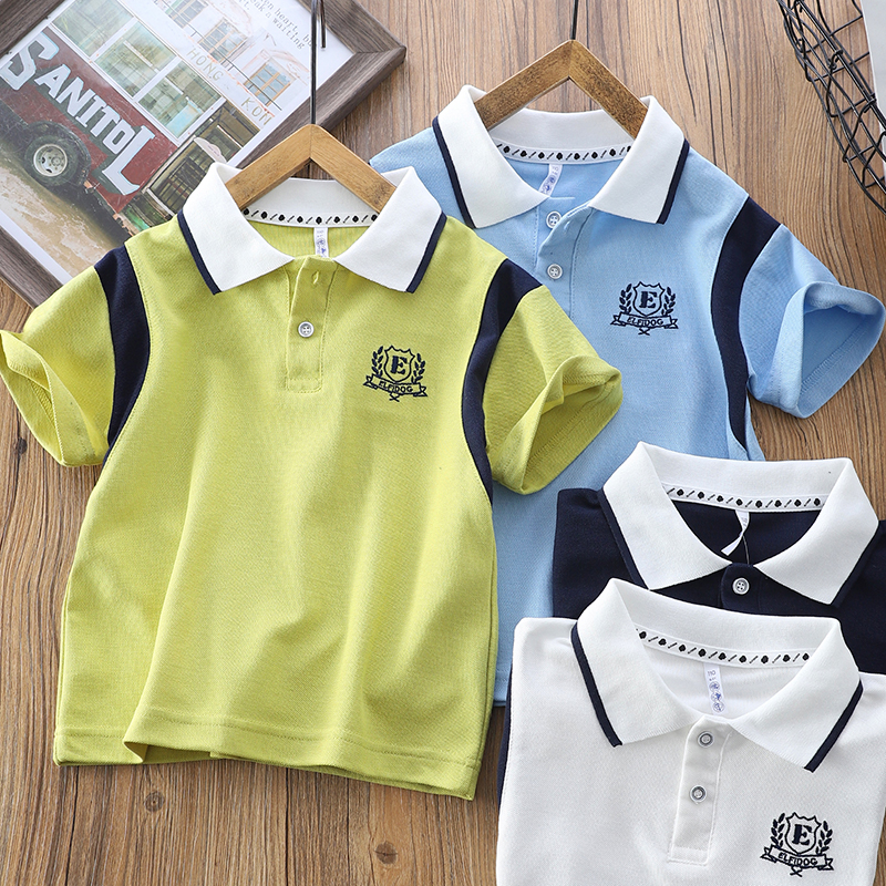 男童短袖polo衫夏季2025新款T恤