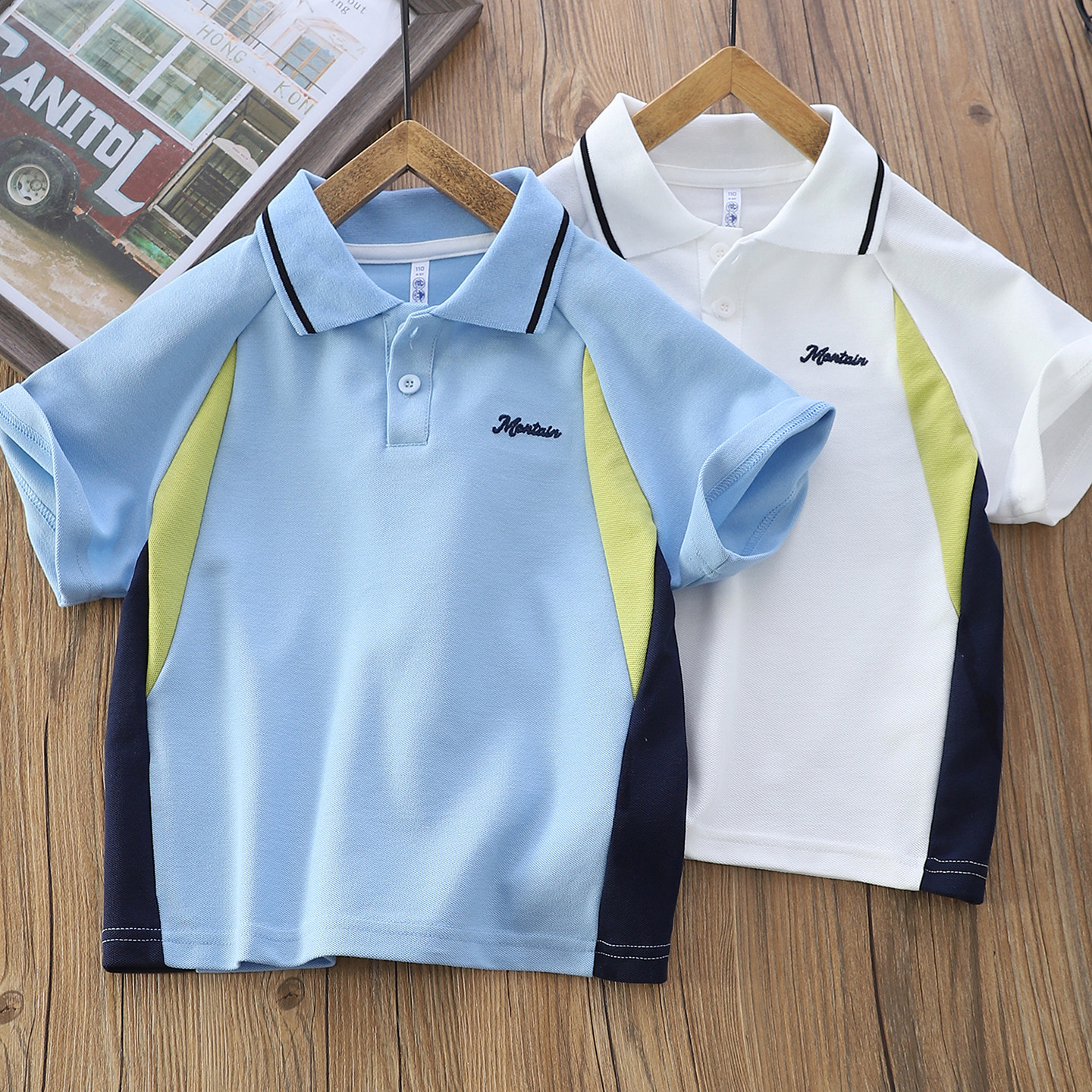 男童短袖polo衫夏季儿童凉感帅气上衣2026新款中大童运动翻领T恤