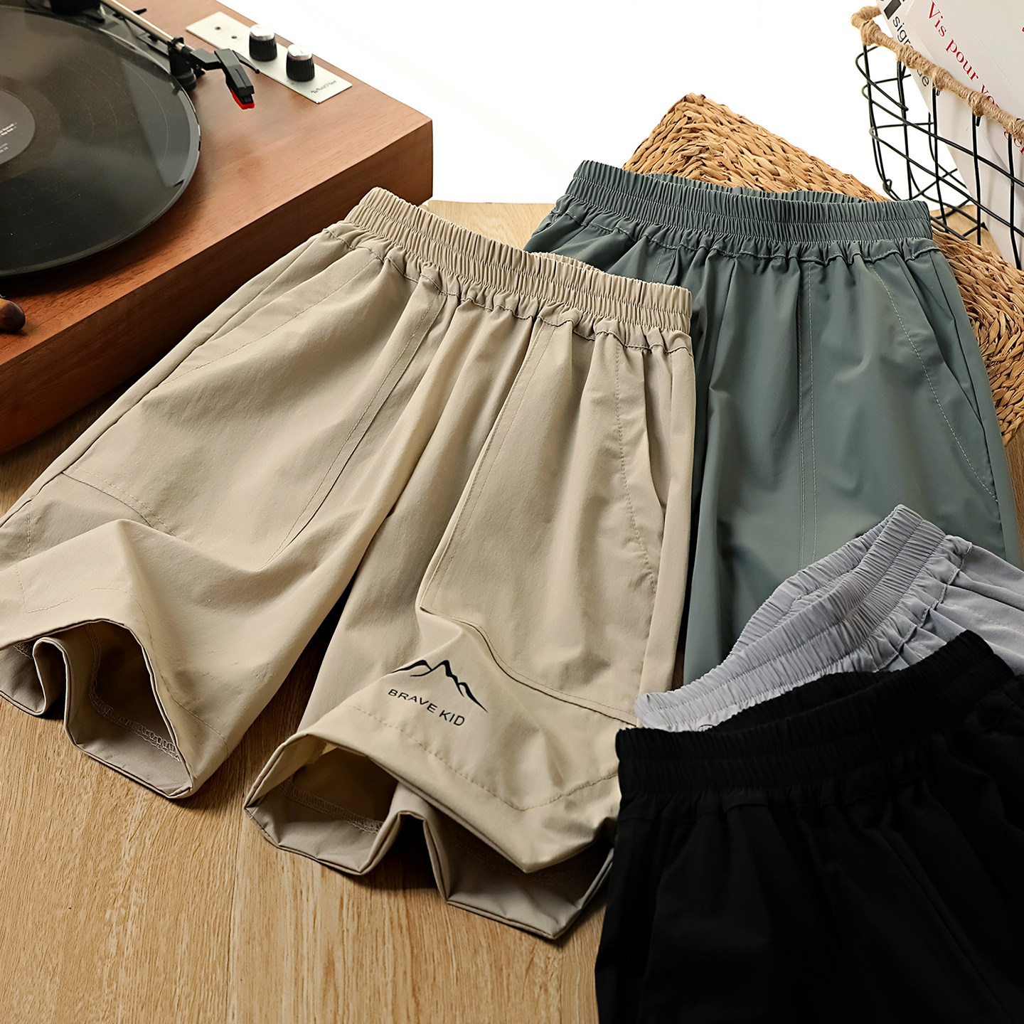 男童速干短裤夏季2026新款儿童冰丝凉感五分裤中大童休闲运动裤潮