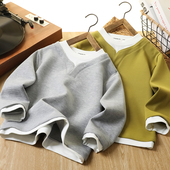 男童卫衣春秋2026新款 T恤中大童男孩假两件休闲上衣 儿童洋气长袖