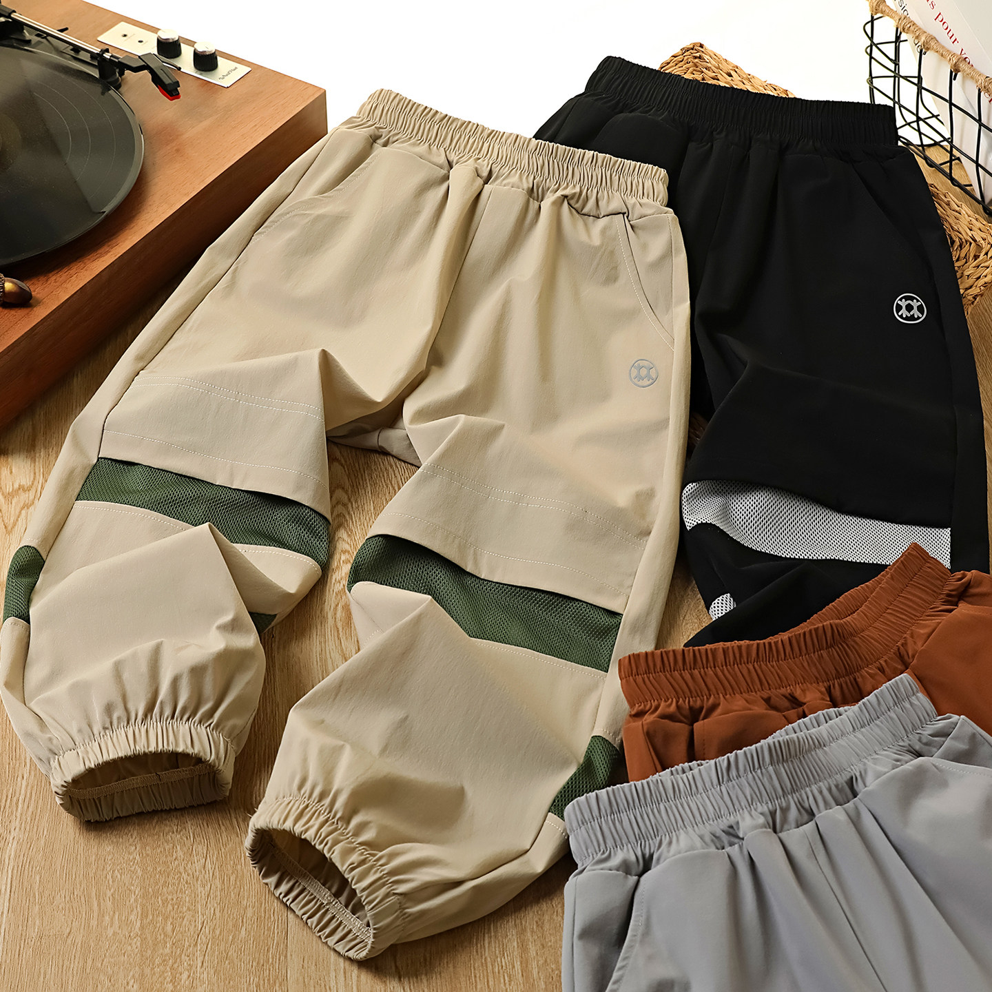 男童薄款裤子夏季2026新款儿童冰丝凉感速干裤中大童运动休闲长裤