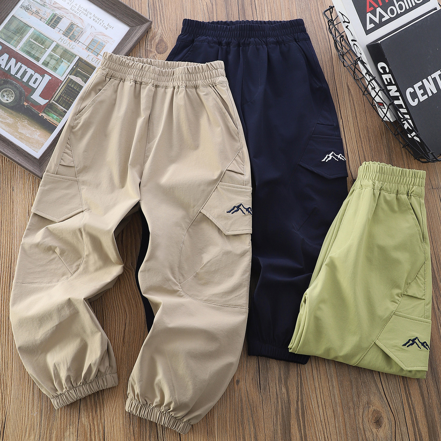 男童速干裤春夏2026新款工装裤儿童运动休闲裤中大童透气裤子长裤