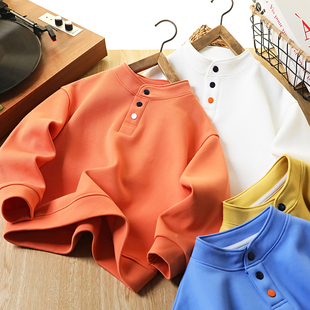 男童立领卫衣春秋装2025新款儿童帅气运动上衣中大童时髦男孩衣服