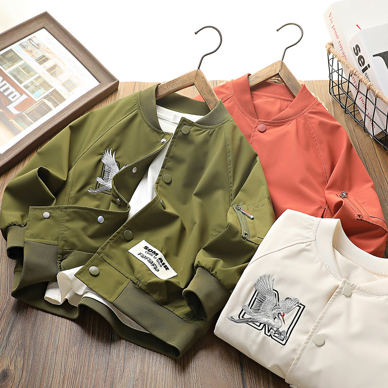 男童夹克外套春秋2024新款帅气儿童棒球服中大童户外休闲立领上衣