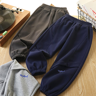 百搭长裤 男童加绒裤 中大童运动裤 儿童休闲帅气卫裤 子秋冬2025新款