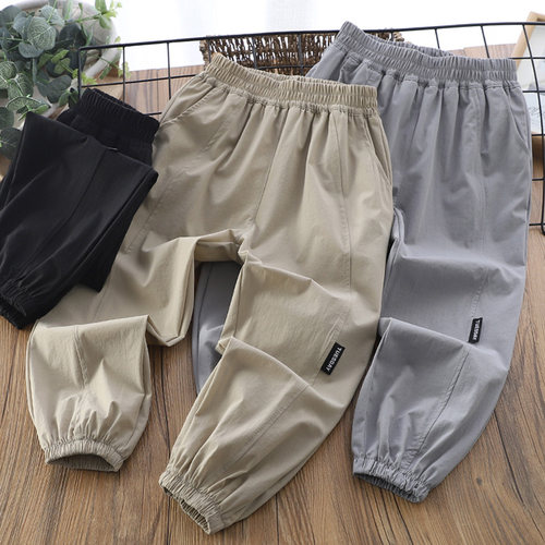 男童夏季薄款裤子防蚊速干裤