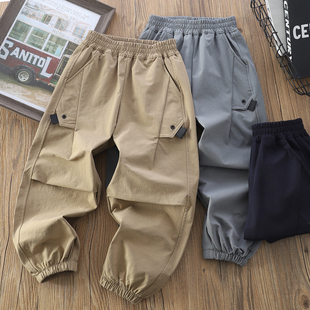 男童裤子春秋2026新款儿童速干工装裤中大童帅气休闲长裤运动裤潮