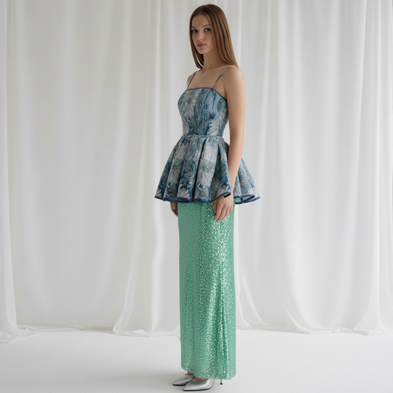 私人情书法式新款半身裙A字长裙