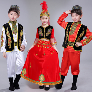 新款維吾儿族服装男女童新疆舞蹈服少数民族维舞尔族演出服装跳舞