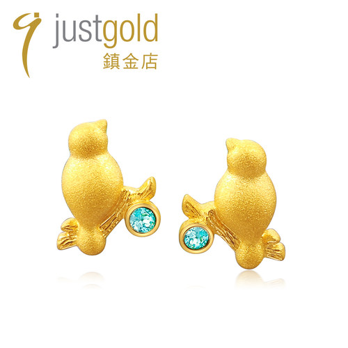 justgold镇金店鸟语简约大方足金