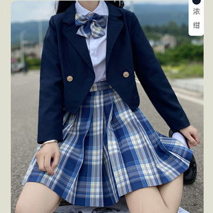 外套初中女生春秋 小西装 jk日系校服班服正统修身 纯诗曼一粒扣西装