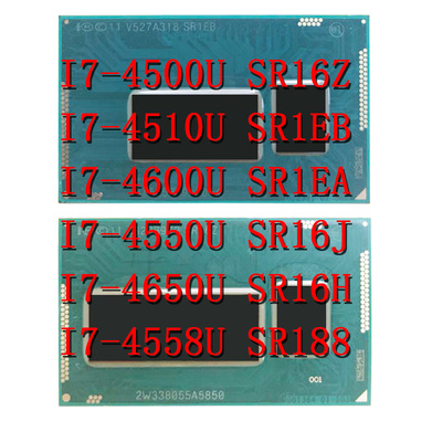 I7 4600U 4510U 4500U 4558U SR188 SR16Z SR1EB SR1EA四代CPU