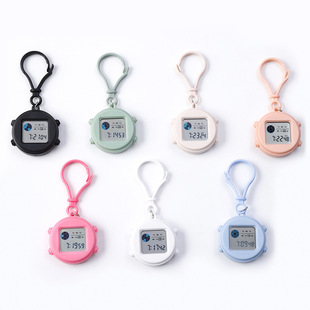 ins网红圆形考试手表学生专用多功能运动秒表挂表迷你夜光电子表