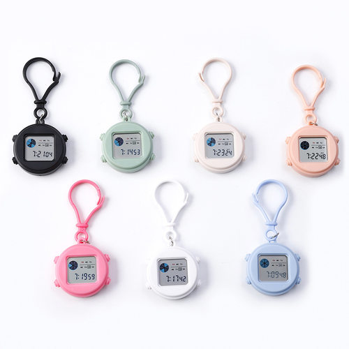 迷你夜光电子表圆形考试手表学生