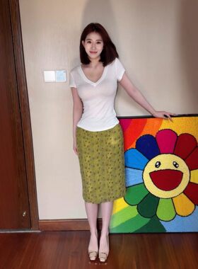 纯欲少妇感两件套韩系温柔碎花裙