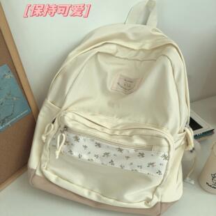 小碎花书包女初高中生日系ins小众设计感双肩包女大学生慵懒背包