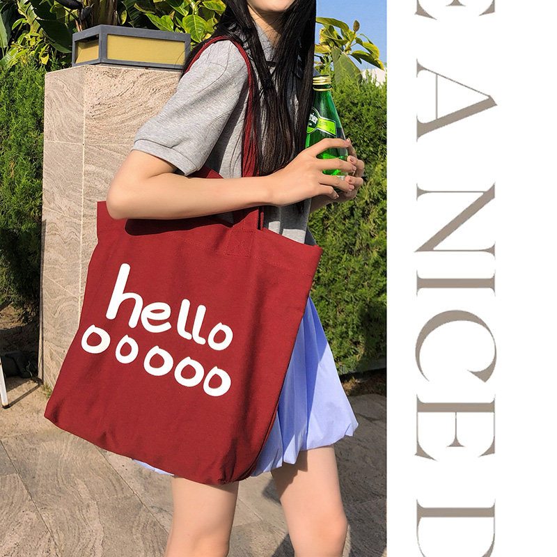 韩版休闲撞色字母2025春季新款手提包百搭多巴胺大学生上课单肩包